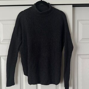 American Eagle Outfitters Charcoal Grey Ribbed Turtleneck Sweater